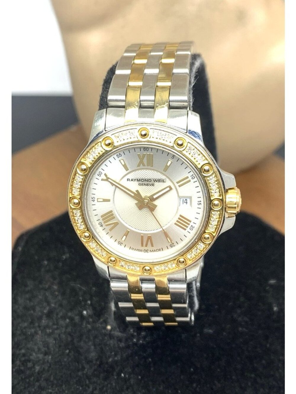 Raymond Weil Women's Watch 5399 Swiss Quartz Diamond Bezel Two Tone Steel 28mm